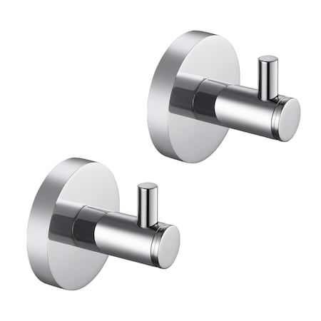 Kibi Circular Bathroom Towel & Robe Hook 2 Count KBA1401CH-2PC